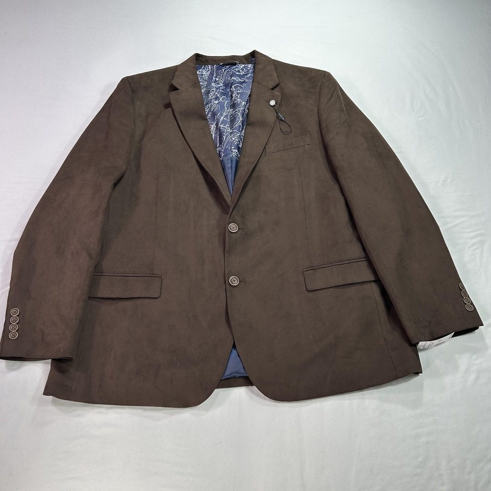 Nautica Blazer Mens 50 Large Brown Classic Sport Coat Jacket Polyester Lined New